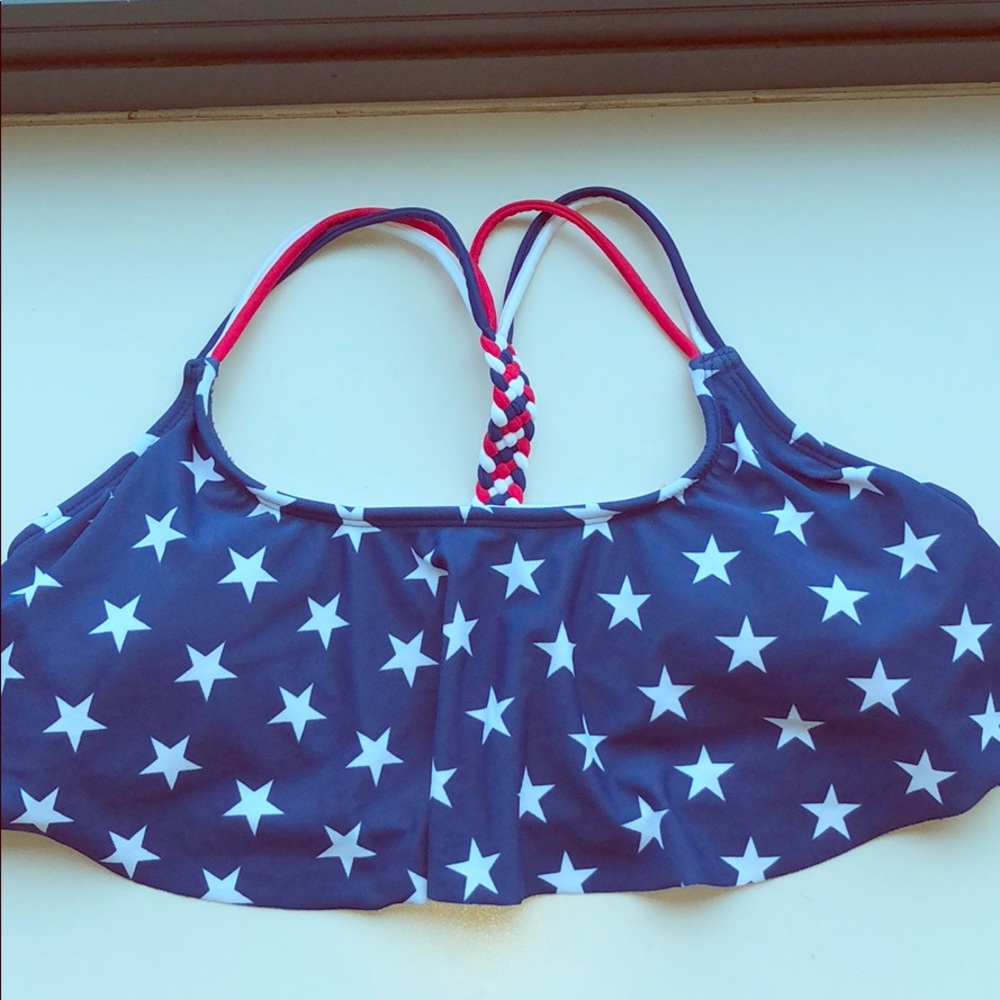 NWT American Flag Bikini Top